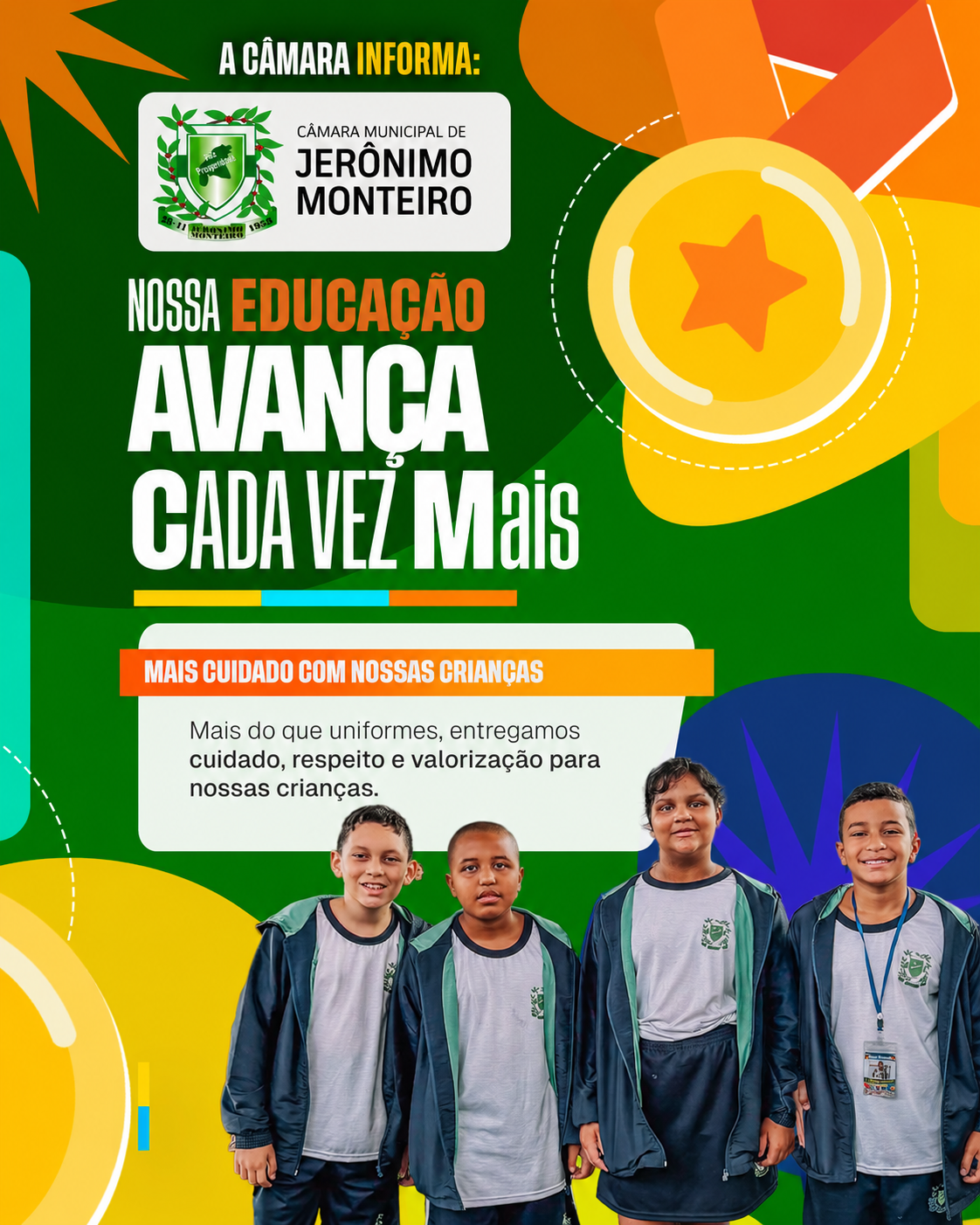 Alunos da Rede Municipal recebem novos kits de uniforme escolar em Jerônimo Monteiro