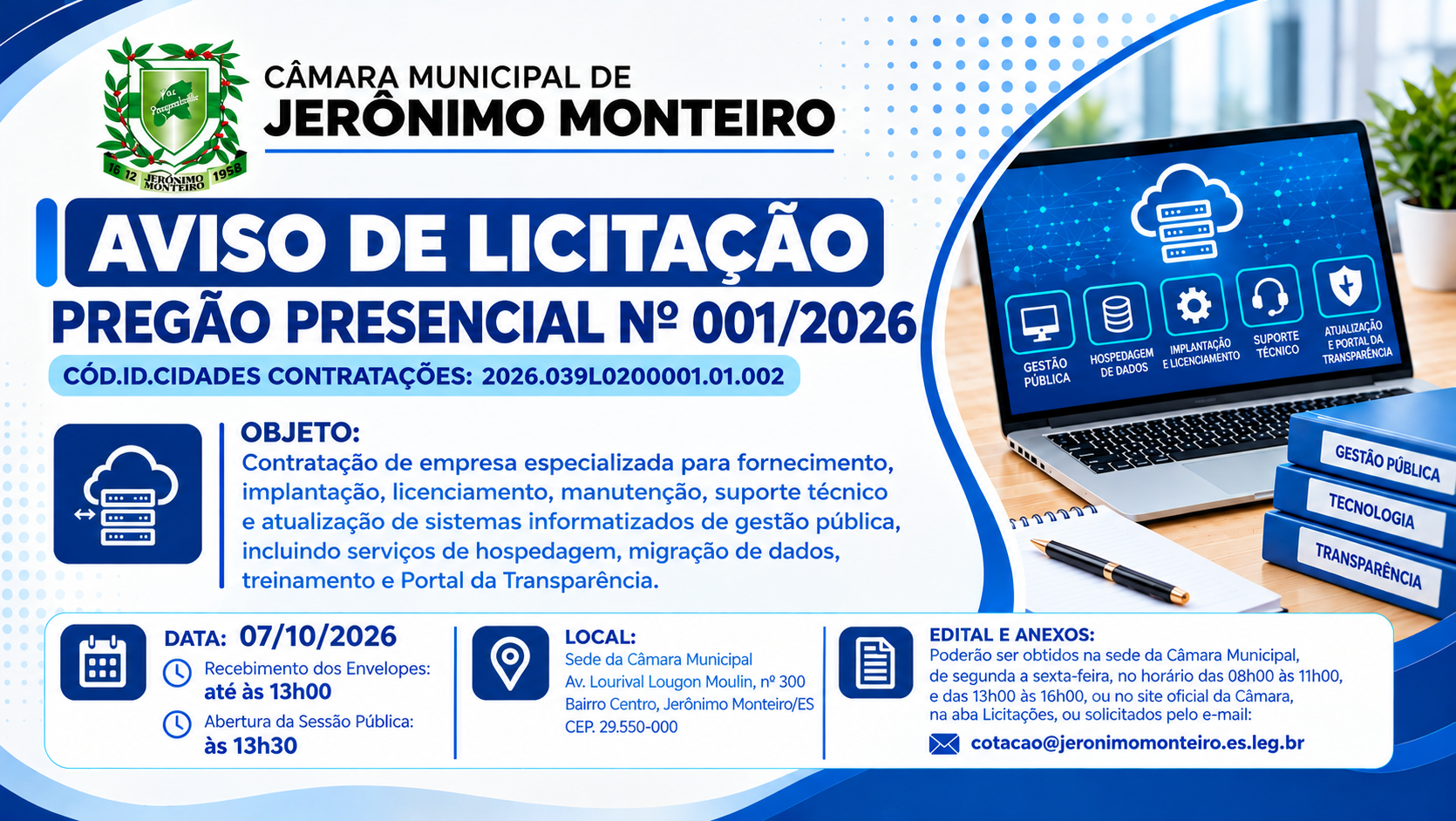 Aviso de Licitação